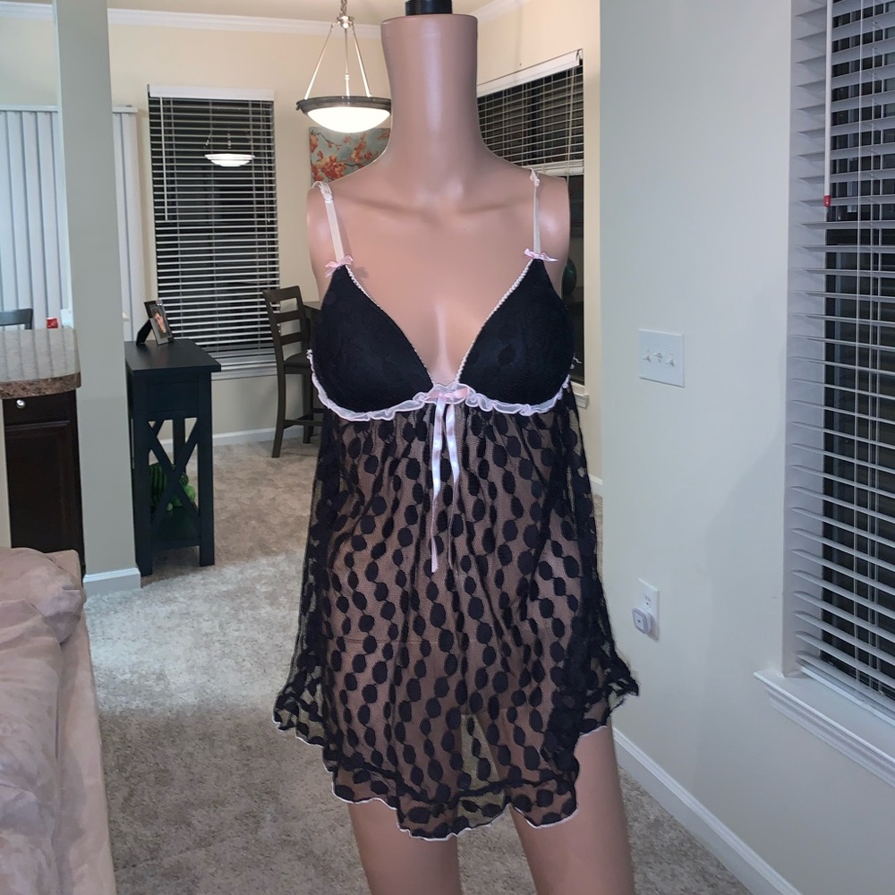Linea Donatella Black & Pink Lingerie size M